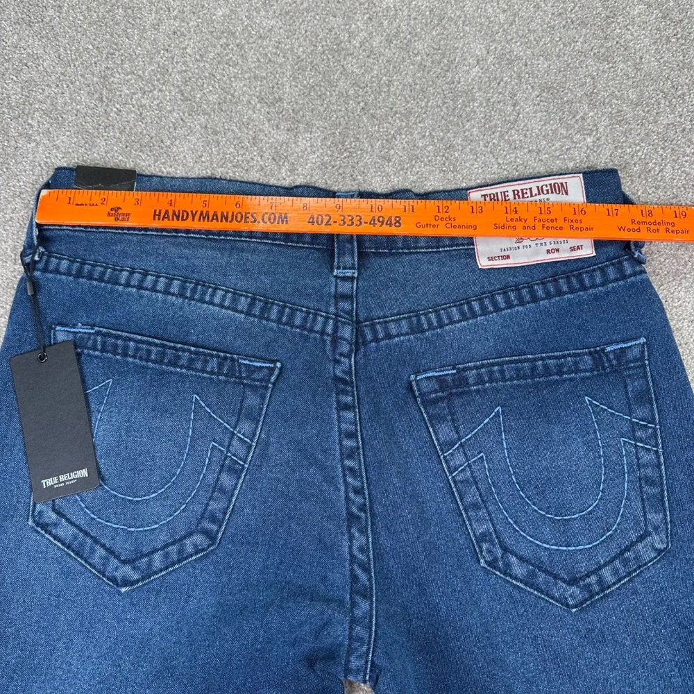 True Religion Men's 36 Ricky Big T Straight Blue New‎ Relaxed Straight Jeans